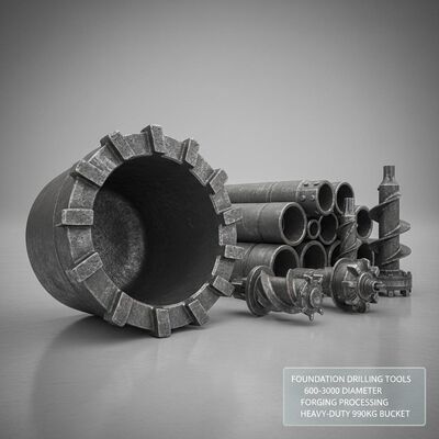 Εργαλεία γεώτρησης θεμελίων με διάμετρο 600-3000 και επεξεργασία σφυρηλατημάτων για βαριά 990kg βάρος κουβά